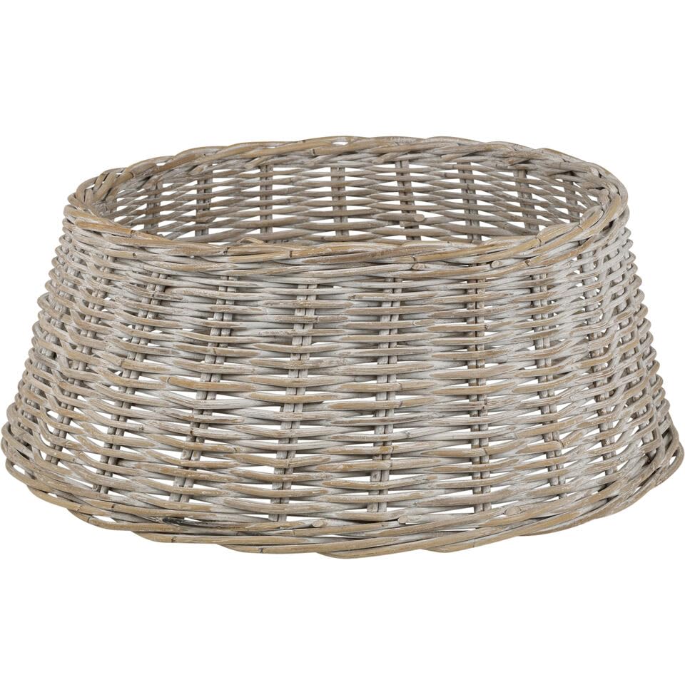 URBNLIVING Christmas Tree Skirt - Natural Bamboo Wicker Cover for Large Base Decoration, Rustic Holiday Decor, Fits Real & Artificial Trees