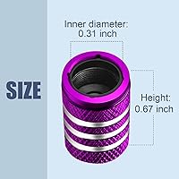 Vista 3 de Cubierta de tapón de válvula para neumático Paquete de 5 tapas de aire de metal, nitrógeno N2, forro de plástico, resiste la corrosión, contra