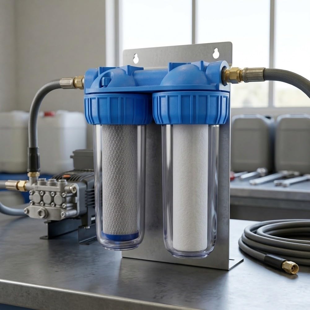 Zweistufen Wasserfilter 31,5x27cm für Farmen Robust(3/4inch)