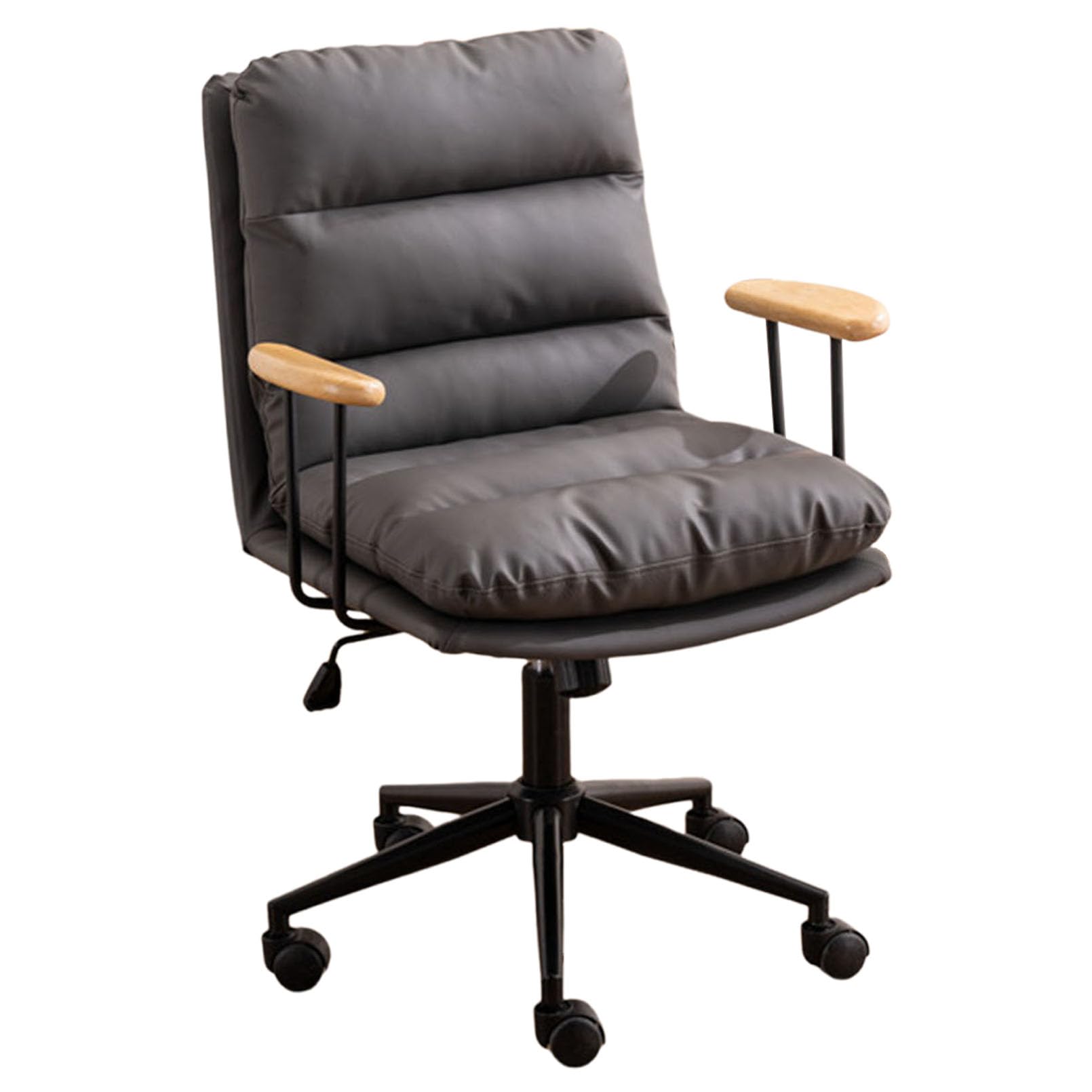 Krzesło biurowe komputerowe, ergonomiczne, wysokie, obrotowe, obrotowe krzesło robocze z kółkami i podłokietnikami, wygodne krzesło do domowego biura do nauki, (Rozmiar szary)
