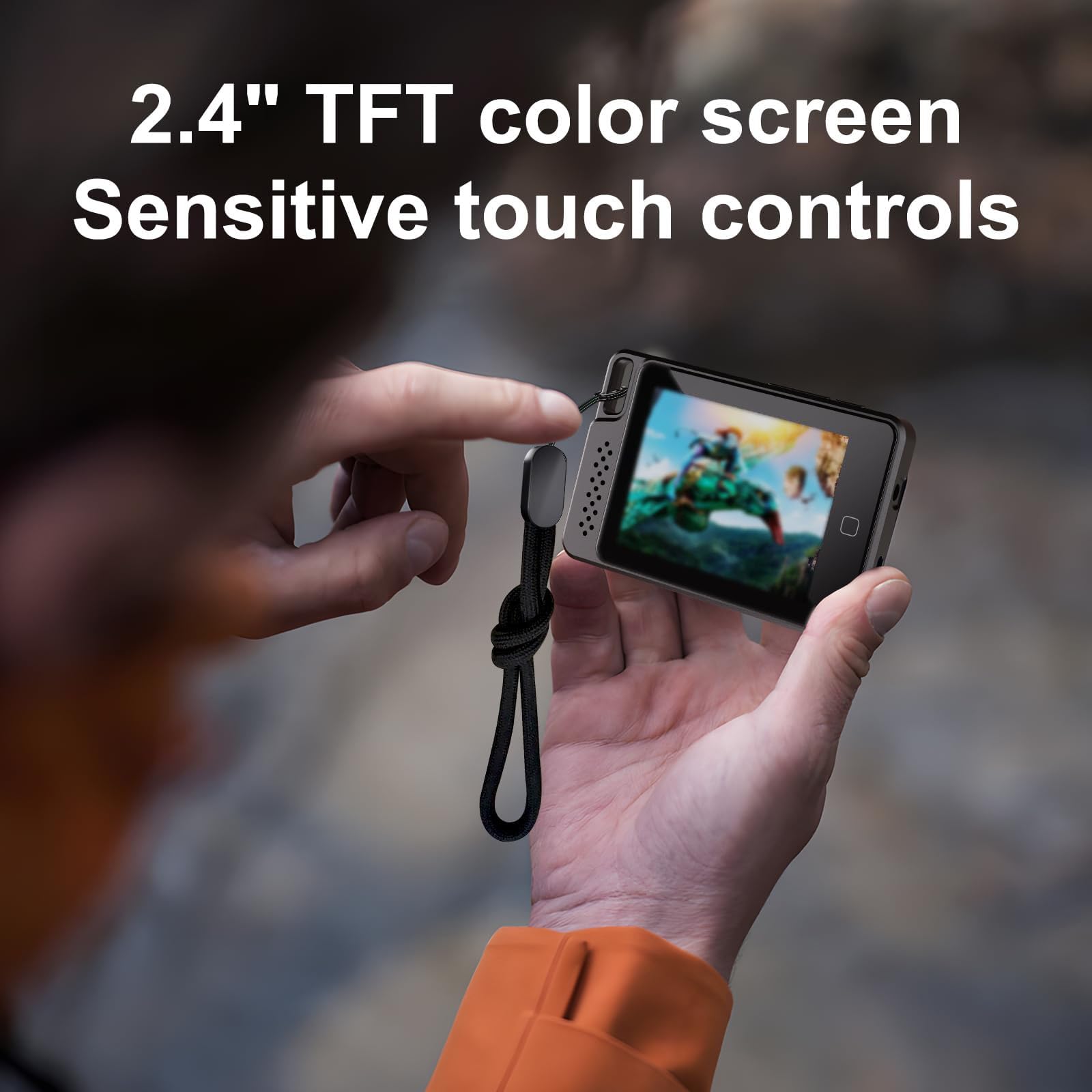 Reproductor MP3 de 64 GB con Bluetooth 5.0, Reproductor de música portátil HiFi sin pérdidas, Pantalla táctil de 2,4", batería de 13 h | Radio FM,eBook | Reproductor de vídeo MP4,64GB