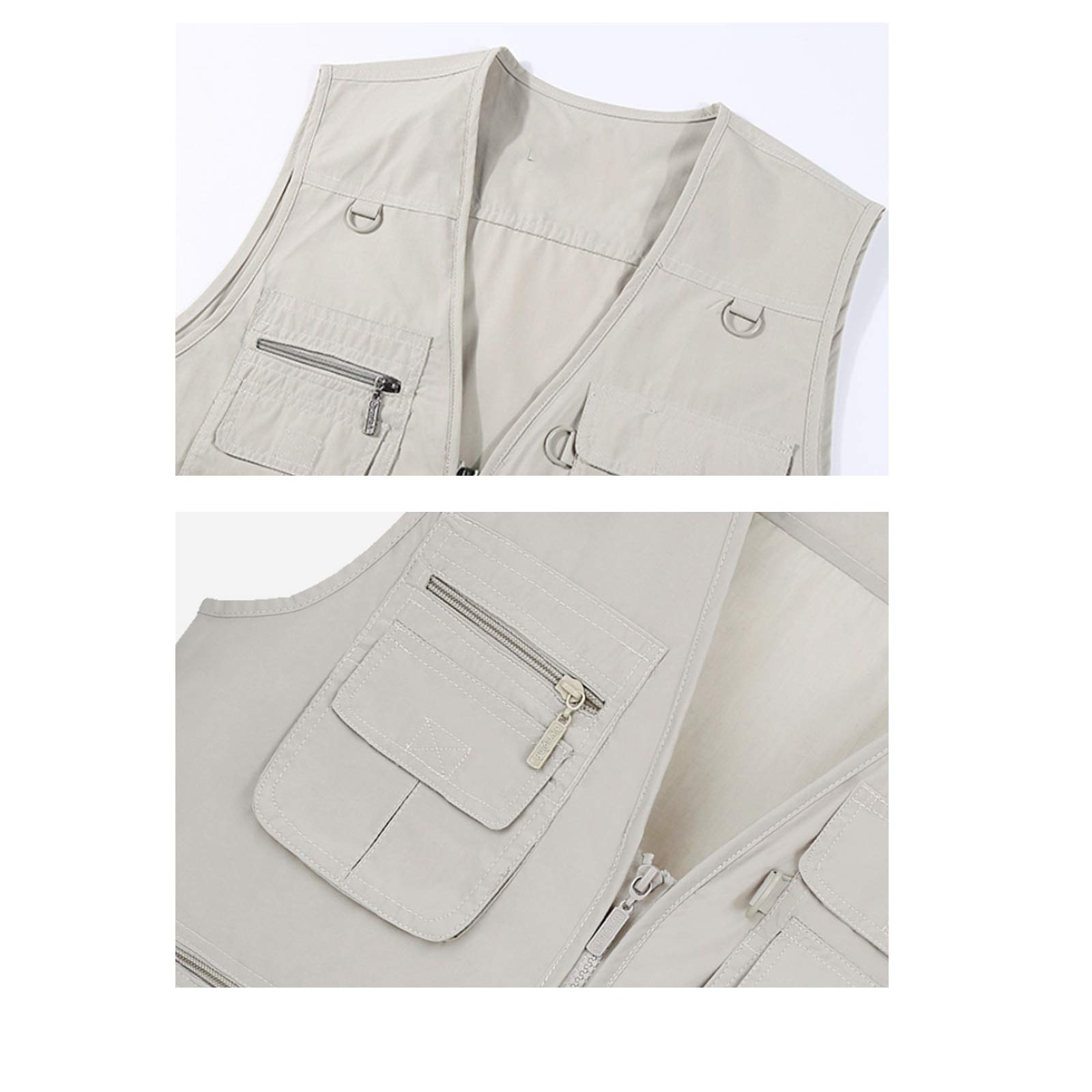 Gilet da uomo multi tasca in cotone gilet da pesca all'aperto gilet da campeggio senza maniche viaggio fotografia escursionismo gilet 003-7XL