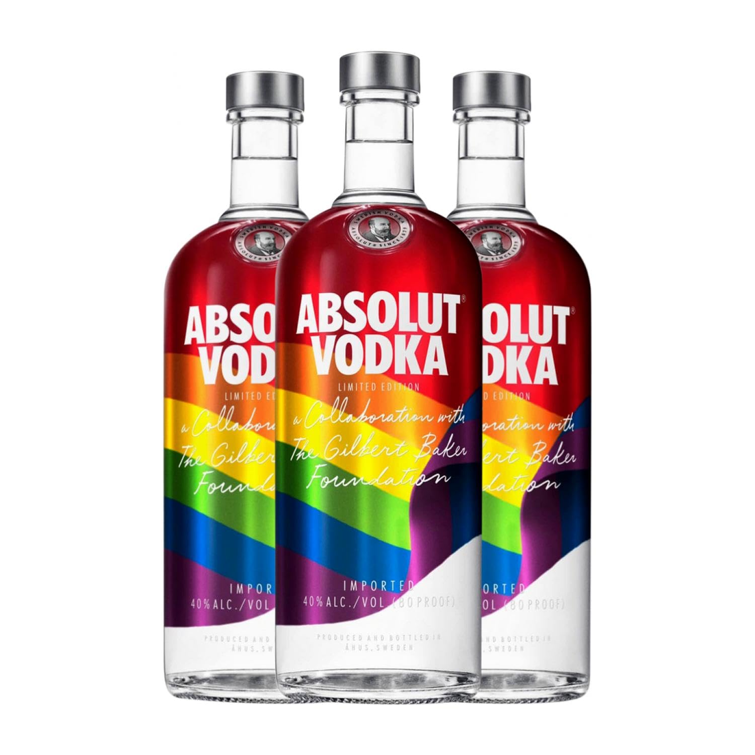 Vodka Absolut Rainbow 70 cl (Caja de 3 Botellas de 70 cl)