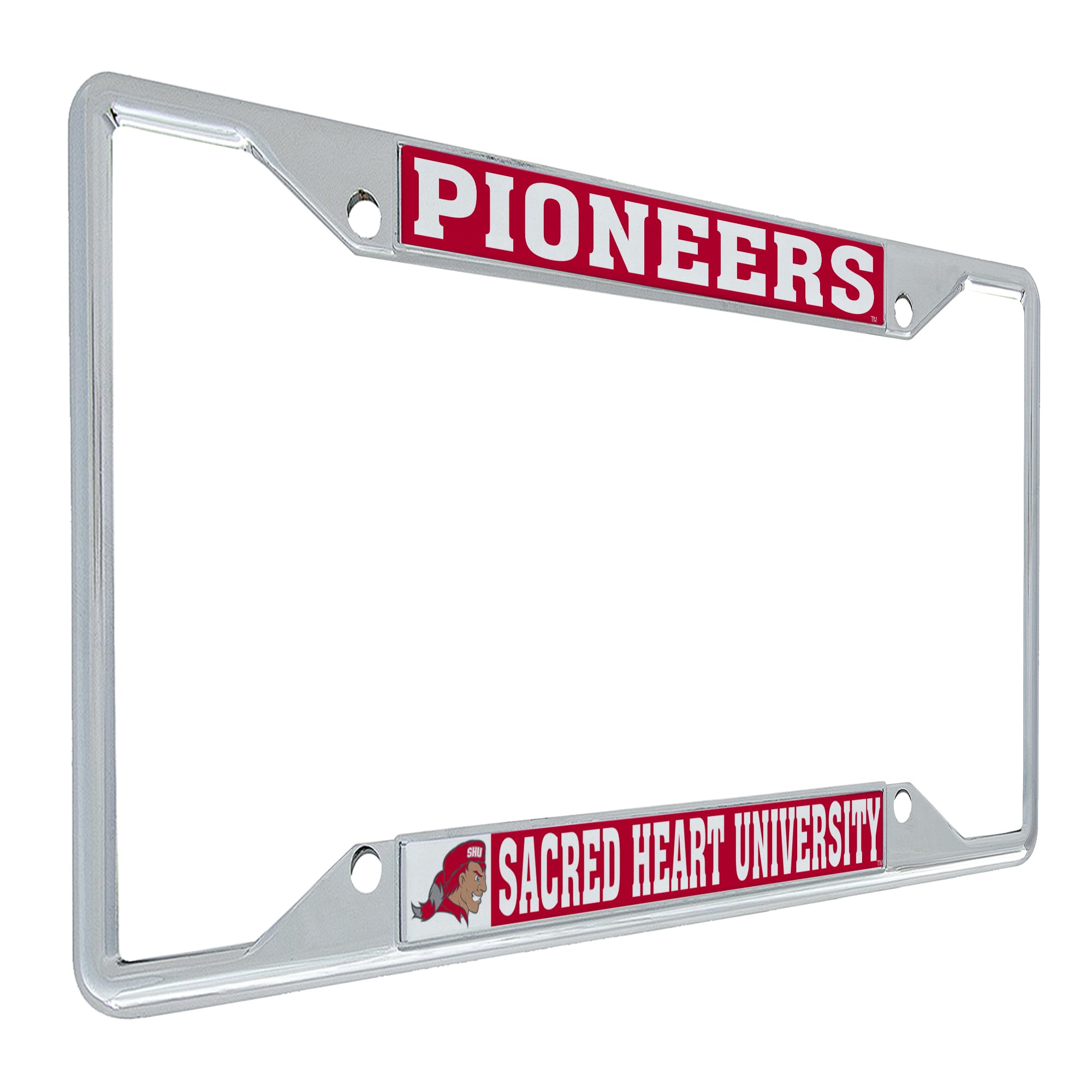 Desert Cactus Sacred Heart University Car Accessories Pioneers Metal License Plate Frame and Tag Holder for Front or Rear of Car (Mascot)