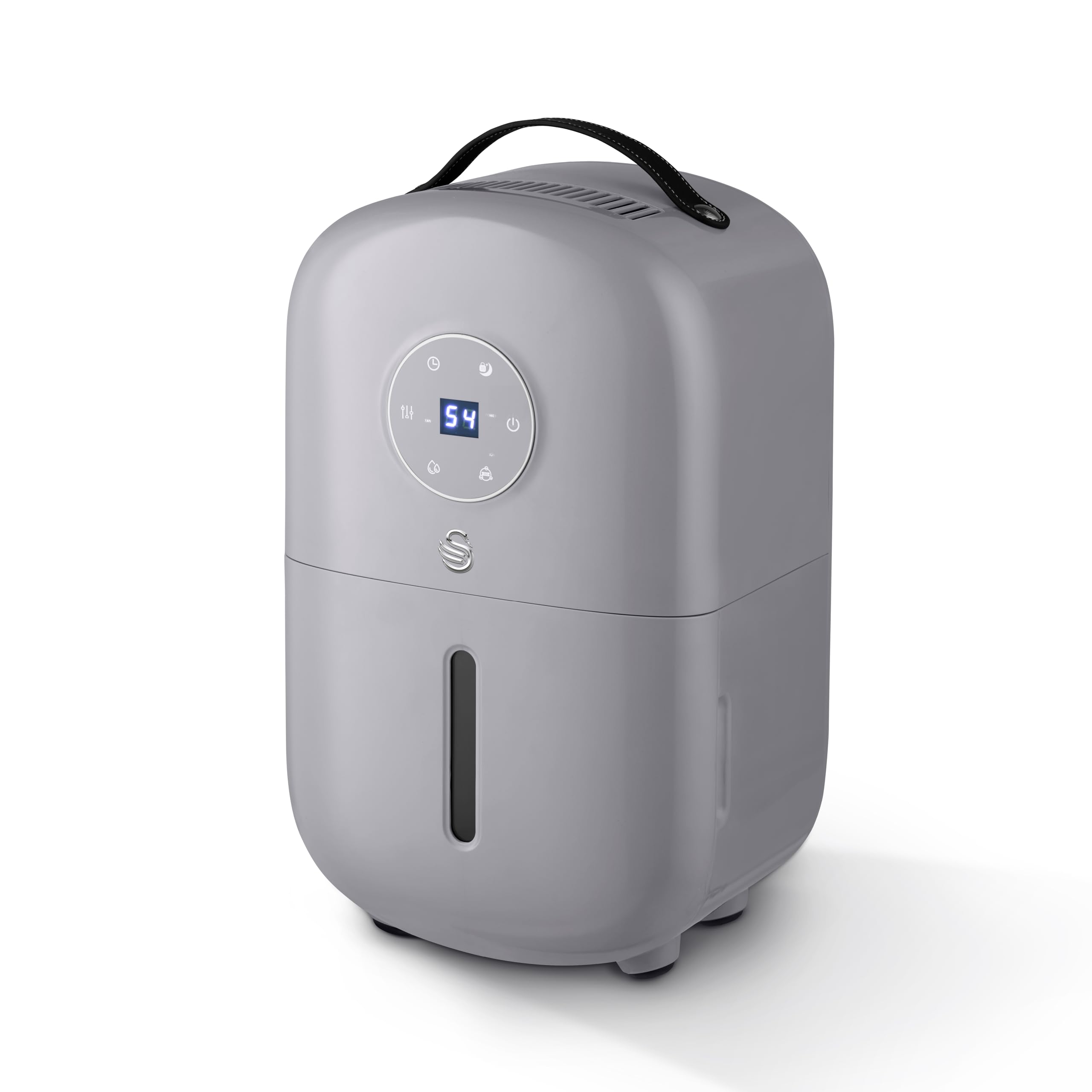 Swan 5L 2-in-1 Dehumidifier & Air Purifier with LED Display, 3 Modes, Intelligent Humidity Sensor, Carbon Filter, 1.5L Water Tank, 155W, Grey, SH16501