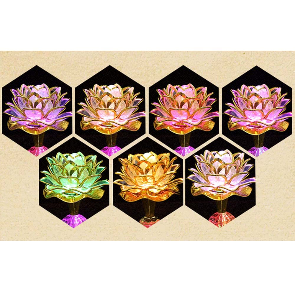 Amazon｜蓮華灯 蓮花 蓮の花 仏壇 神前用灯籠 光る蓮の花 仏花