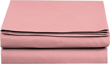 Elegant Comfort Premium Hotel Quality 1-Piece Flat Sheet, Luxury and Softest 1500 Premium Hotel Quality Microfiber Bedding Flat Sheet, Wrinkle-Free, Stain-Resistant, Twin/Twin XL, Dusty Rose