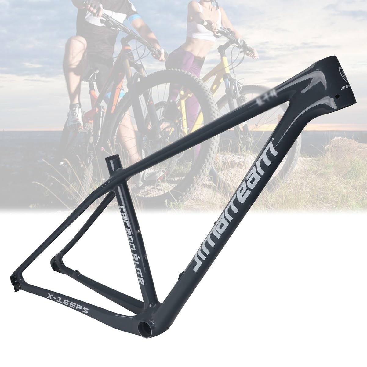 KLWEKJSD Carbon Fiber 27.5/29er Mountain Bikes Frame 15''/17''/19'' Hardtail Mountain Bikes Frame Thru Axle 12x142mm Disc Brake Frame Routing Internal (Color : Gray A, Size : 29x19'')