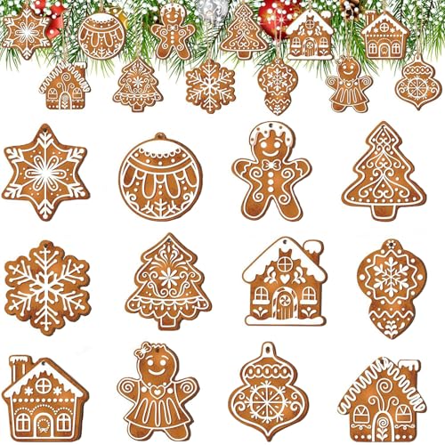Gleemix 12 Stück Holz Weihnachtsbaumschmuck Set, 12 Designs...