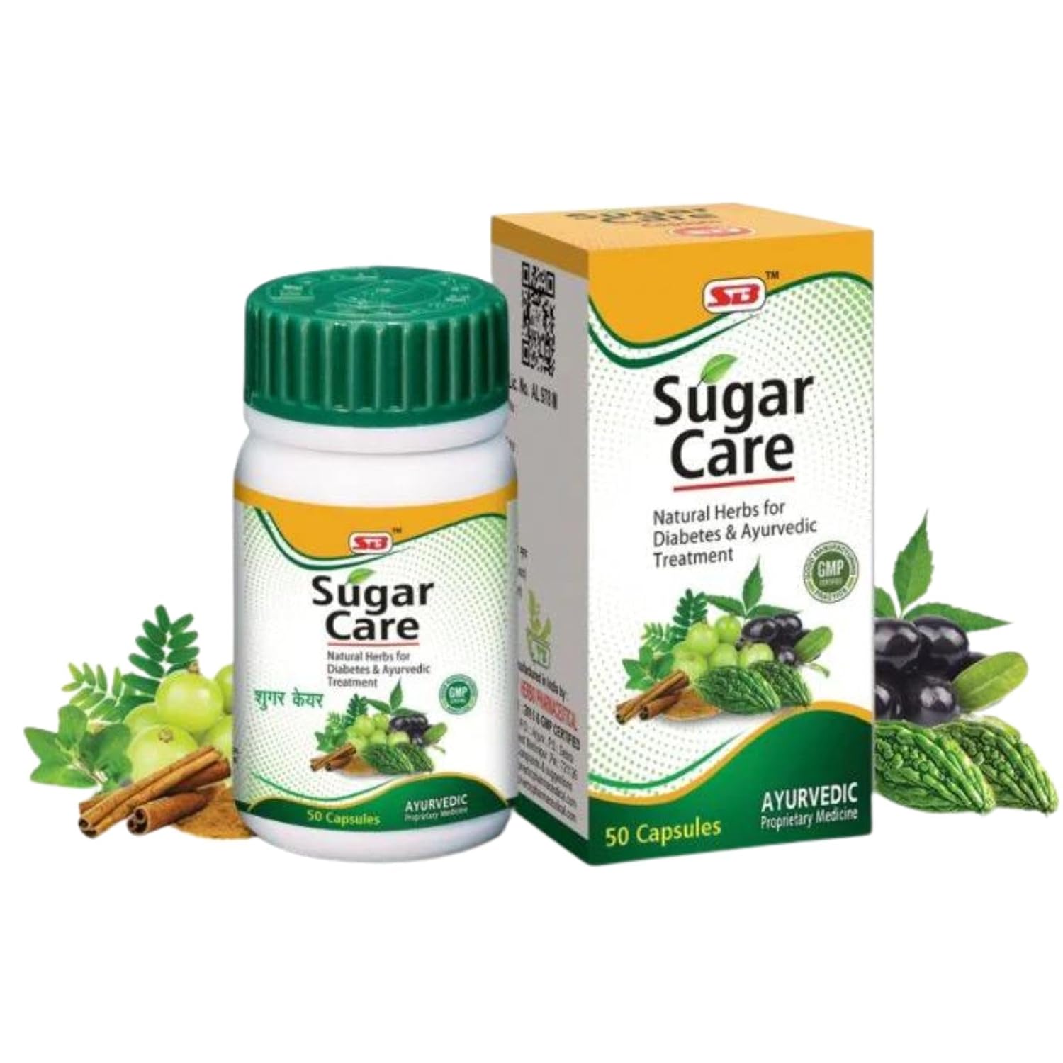 Ayurvedic Sugar Care Capsule | Natural Herbs For Diabetes & Ayurvedic | Helps Neuropathy | 50 Capsule | Pack Of 3