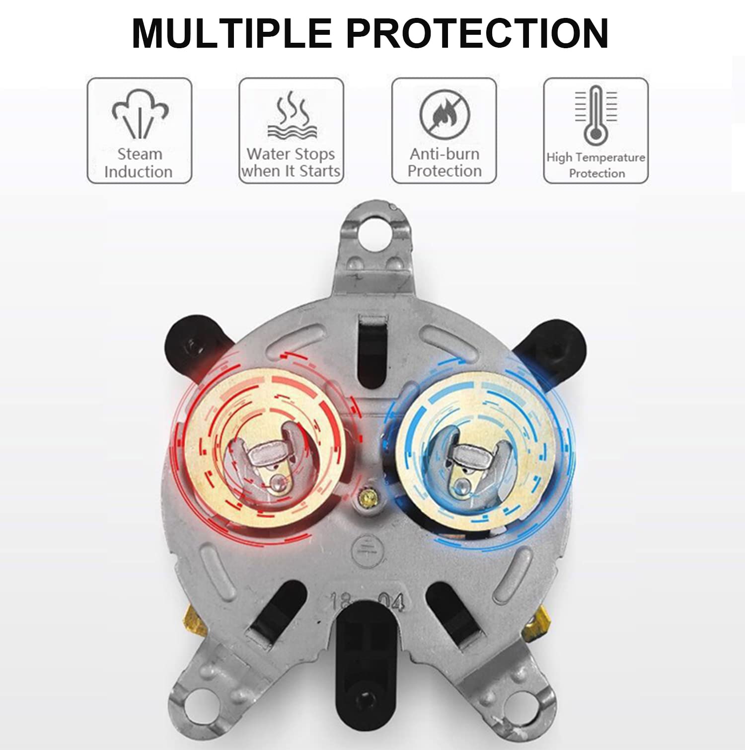 Bollitore Elettrico in Vetro, 1,8 L, 1500 W, Con Illuminazione a Led Blu, Spegnimento Automatico E Protezione Da Surriscaldamento, Fondo Interno in Acciaio Inox 304, Senza BPA (White)
