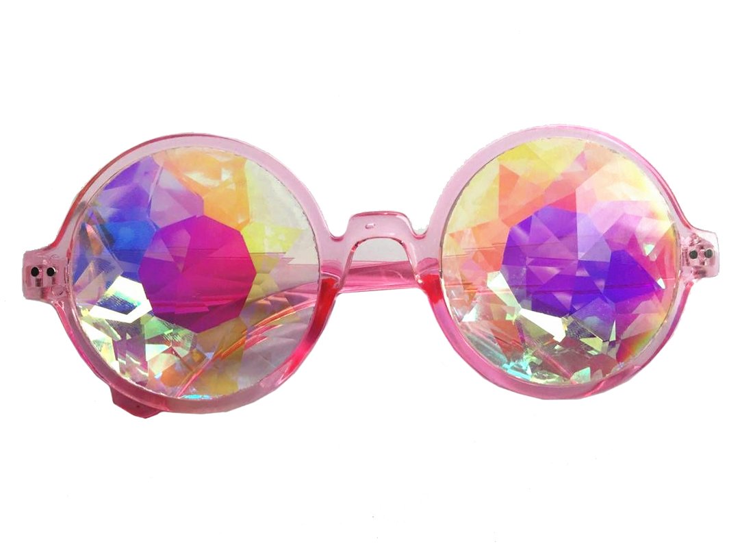 Kaleidoscope Rave Rainbow Crystal Lenses Vintage Goggles Glasses