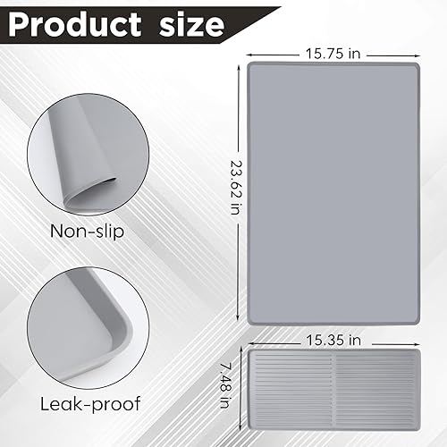 Miniatura 2 de Bottle Maker Formula Machine Mat, con tapete de drenaje, compatible con la máquina dispensadora de fórmula Baby Brezza, almohadilla de silicona,