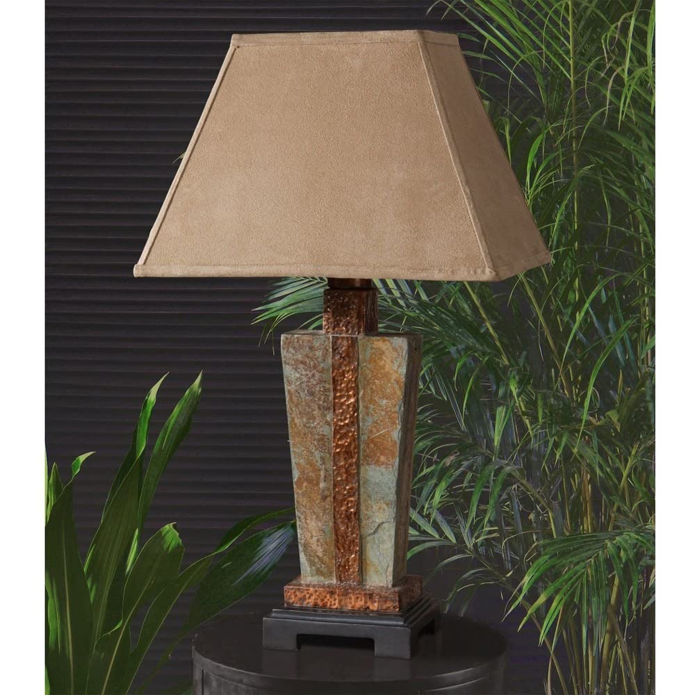 Uttermost Slate & Copper Indoor or Outdoor Table Lamp