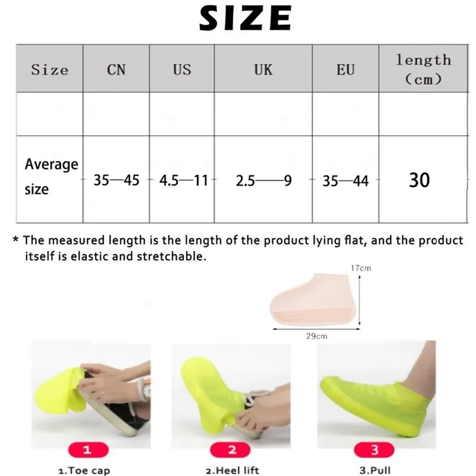 Lot de 10 paires de couvre-chaussures imperméables antidérapants en