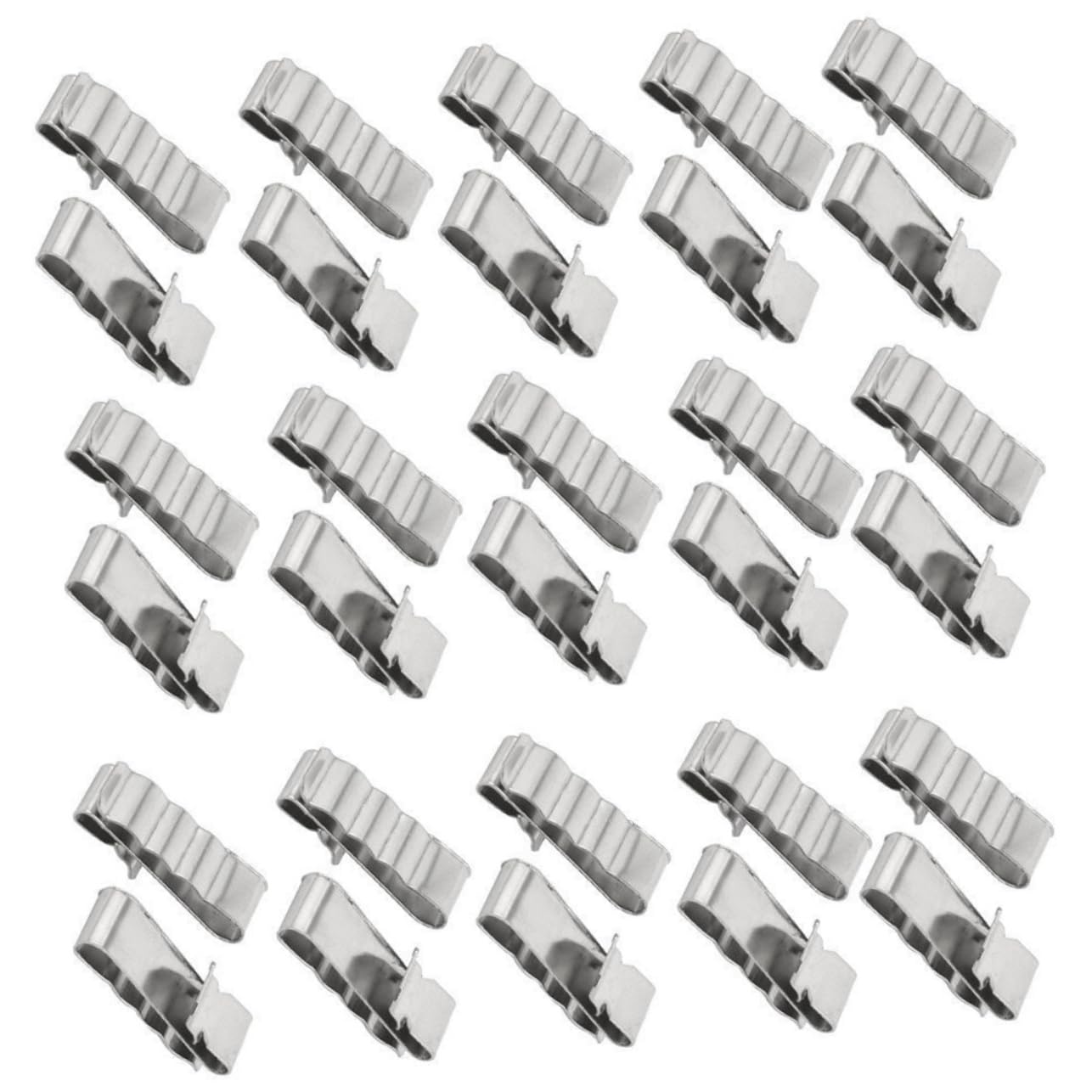 VILLFUL 30pcs Photovoltaic Clamp Frame Wire Clips Trailer Wiring Clips Solar Panel Cable Clips Cable Clamp Pv Module Wire Management Trailer Frame Cable Clips Silver Stainless Steel