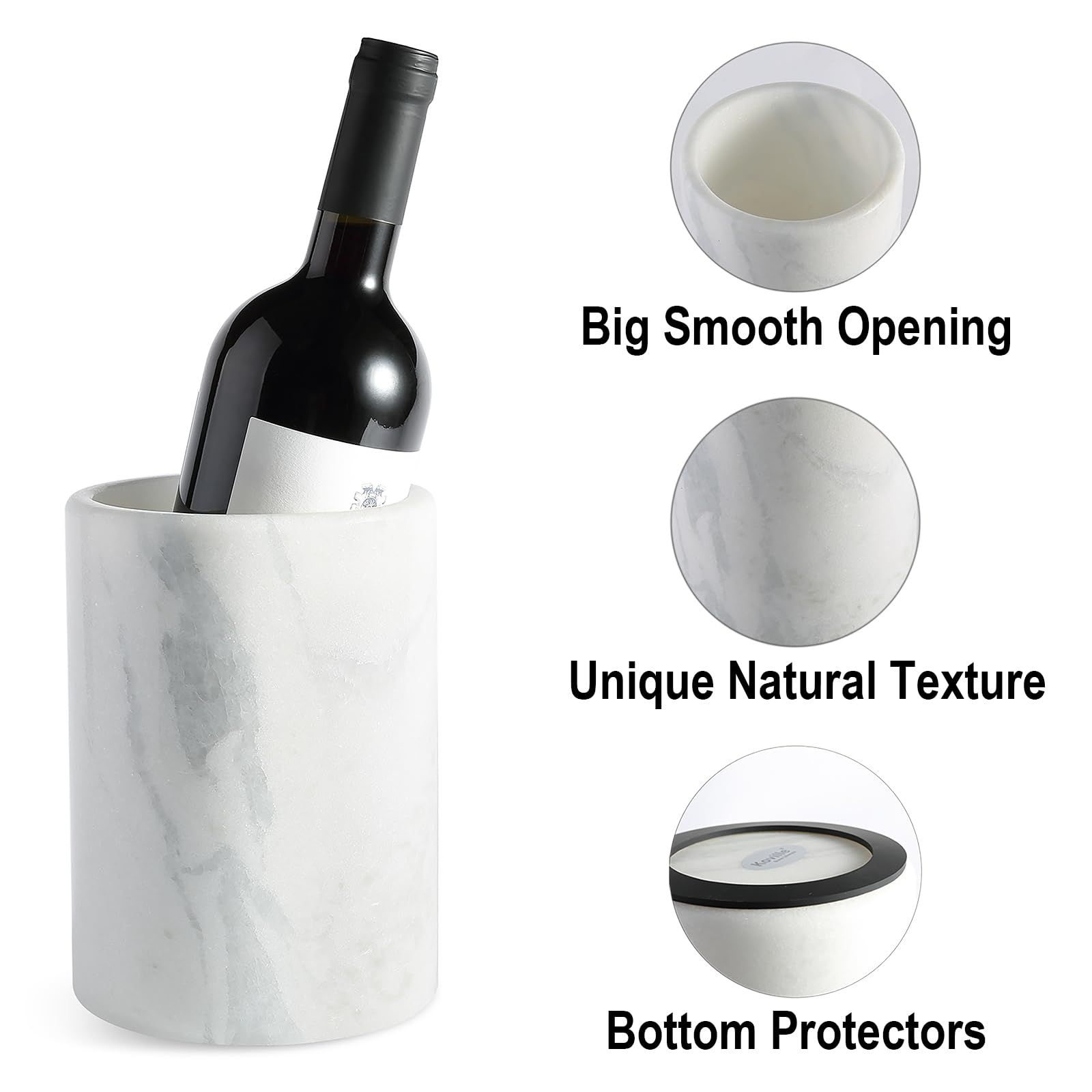 Marble Wine Chiller - Elegant Wine Cooler & Lamp Shade -3