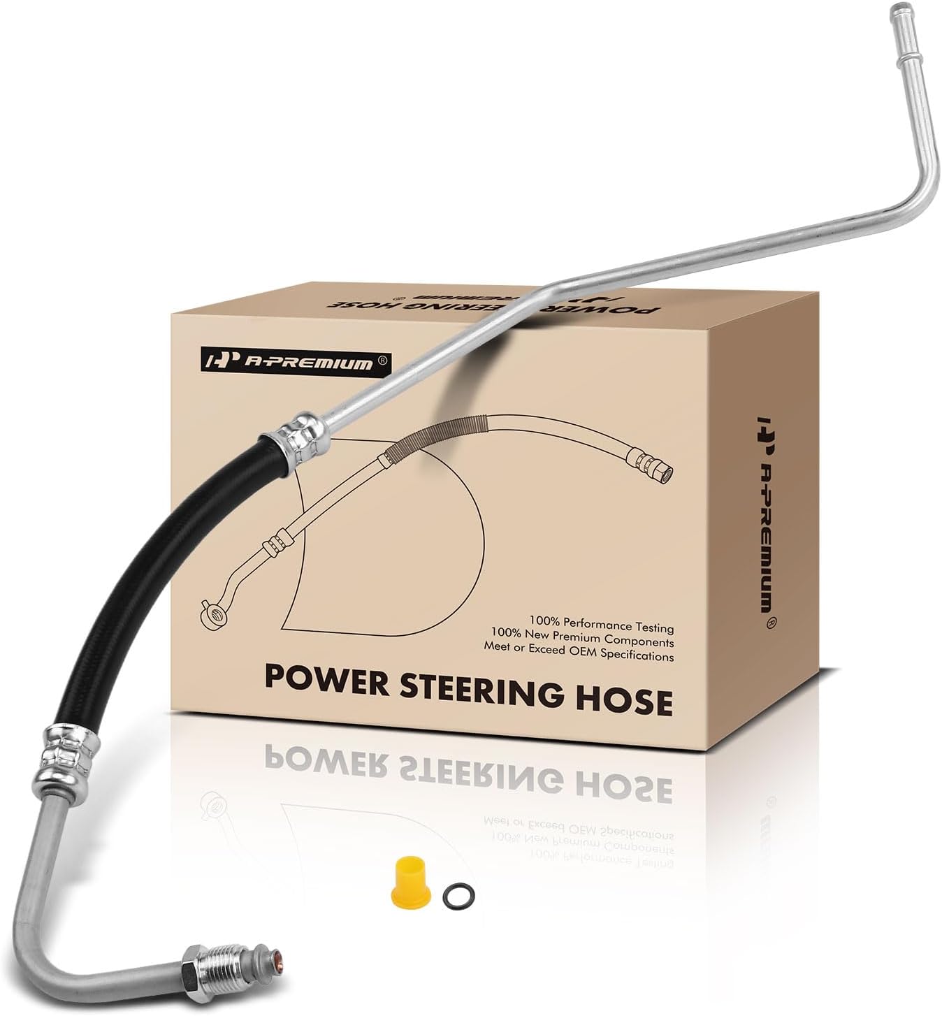 A-Premium Power Steering Return Line Hose Assembly Compatible with Ford F-250 F-350 F-450 F-550 Super Duty 2000-2003 Gear to Cooler