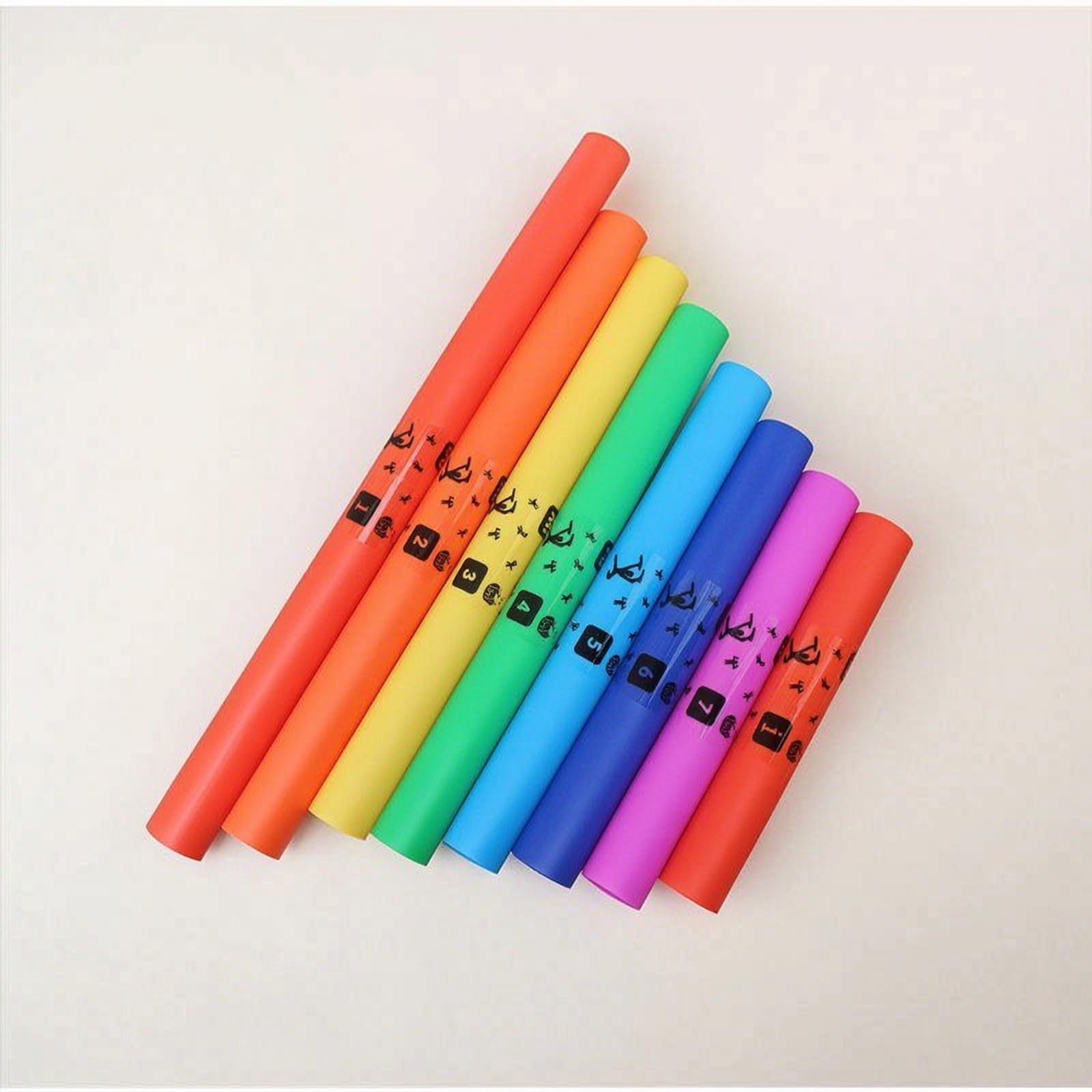 kowaku Children Percussion Tube Set Diatonico a , Strumento A Percussione Orff, Set Di 8 Tubi Sonori Con Cordino, Ideale Per L Educazione Musicale Nella Scuola Dell Infanzia
