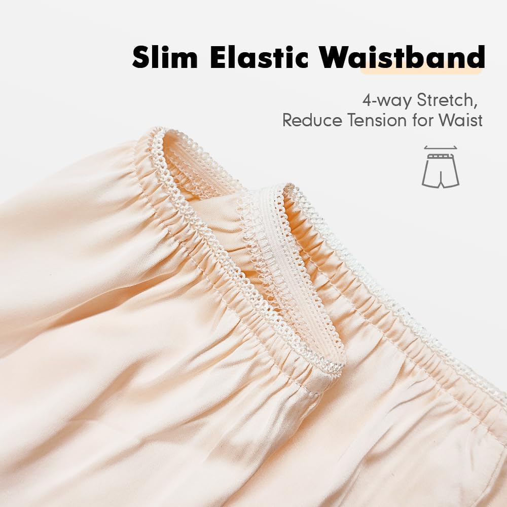 MANCYFIT Bloomers for Women Satin Pettipants for Under Dresses Culottes Slip 9" Inseam Half Slip Shorts - Image 2