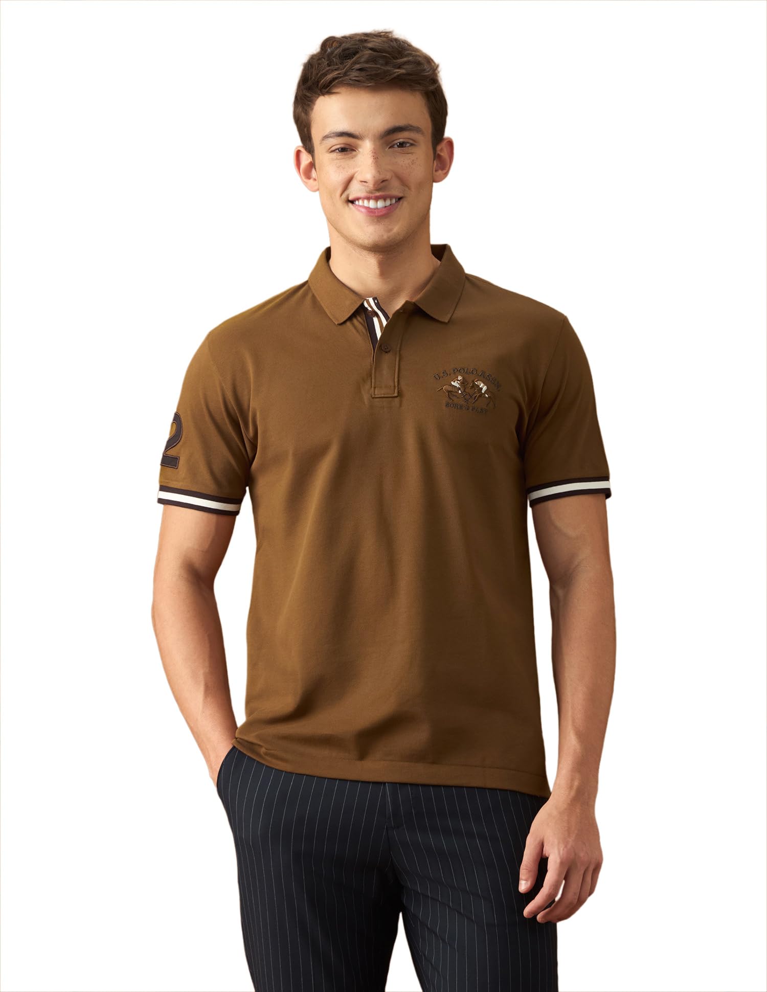u.s. polo assn. U.s.Polo Association Men's Solid Slim fit Polo Shirt-picture-34