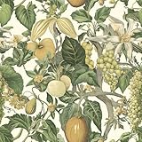 Wudanye Green Fruit Peel and Stick Wallpaper Floral Contact Paper 16.9in×118.1in Boho Self Adhesive Wallpaper Tropical Leaf Removable Grape Contact Paper Waterproof for Bathroom Cabinets Decor Vinyl
