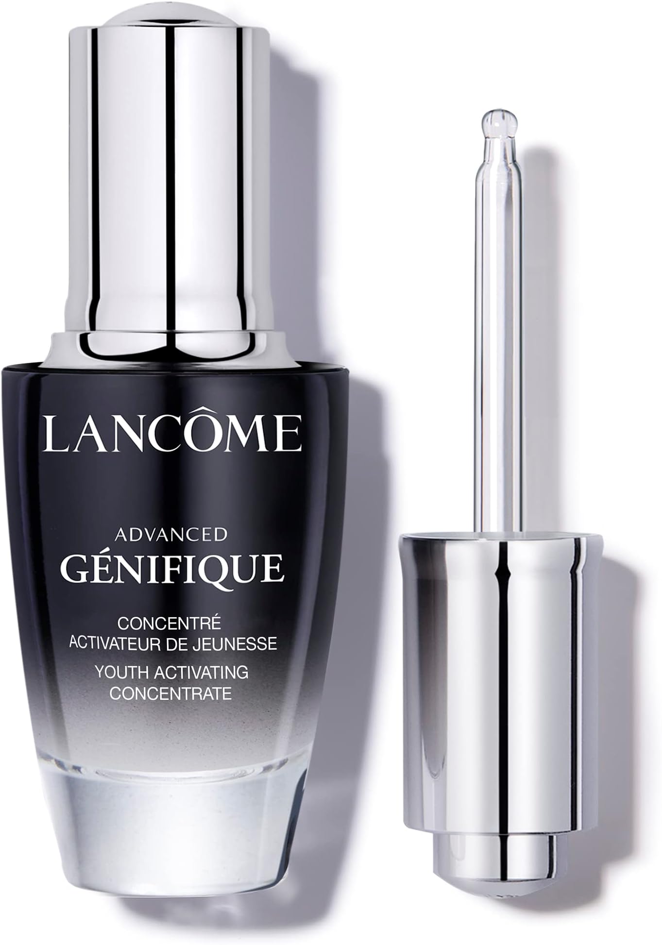 Lancรดme Advanced Gรฉnifique Radiance Boosting Anti-Aging Face Serum - Visibly Hydrates & Plumps Skin - with Bifidus Prebiotic, Hyaluronic Acid & Vitamin Cg