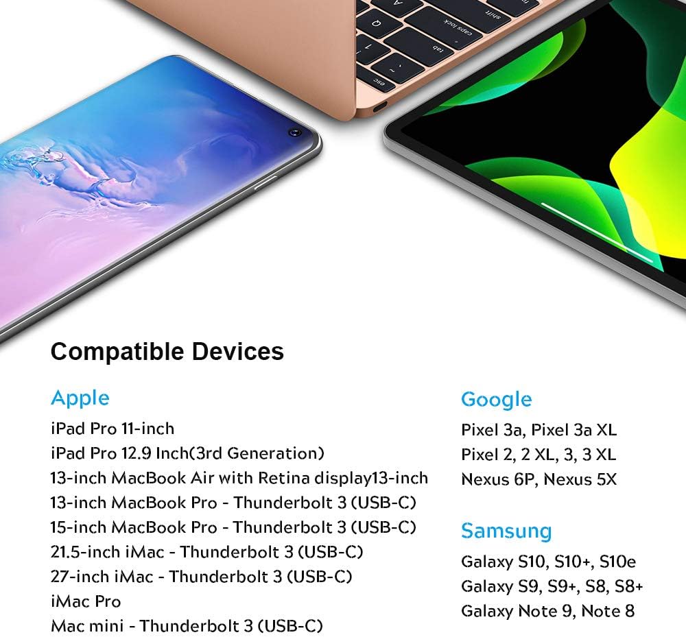 COOYA USB C to USB C Cable for Google Pixel 7 Pro 6a 5 4a 3a Charging Cable 6FT Type C to Type C Cable Fast Charging USB C to C Cable for iPad Pro 11 for Samsung S23 Ultra A54 S22 S20 OnePlus 10T 9 8T
