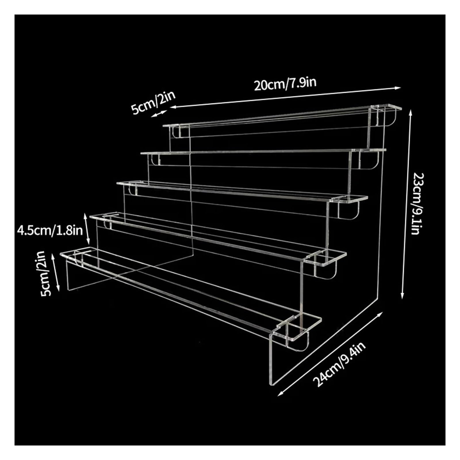 Klarer Acryl-Display-Ständer, Acryl Display Stand Rack Organizer Figuren Regal Multi Tier & Größe Klar Acryl(3 Tier 30cm)