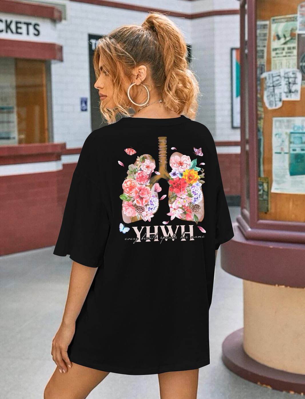 DUTUT Christian Shirts for Women Oversized Jesus Shirt Religious Faith Graphic Tops Short Sleeve Casual Crewneck Tee - Image 5