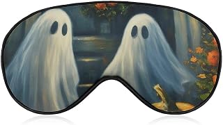 Halloween Ghosts Pumpkins Sleep Mask Sleeping Mask Elastic Blackout Sleeping Eye Mask for Full Night's Sleep Travel and Nap