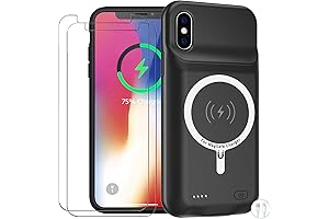 Smart Battery Case for iPhone X - Enhanced 10000mAh Portable Battery Pack,...