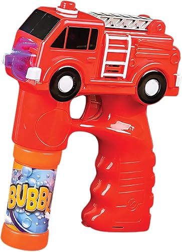 Rhode Island Novelty Blaster de burbujas de camión de bomberos de luz y sonido de 5 pulgadas, uno por pedido