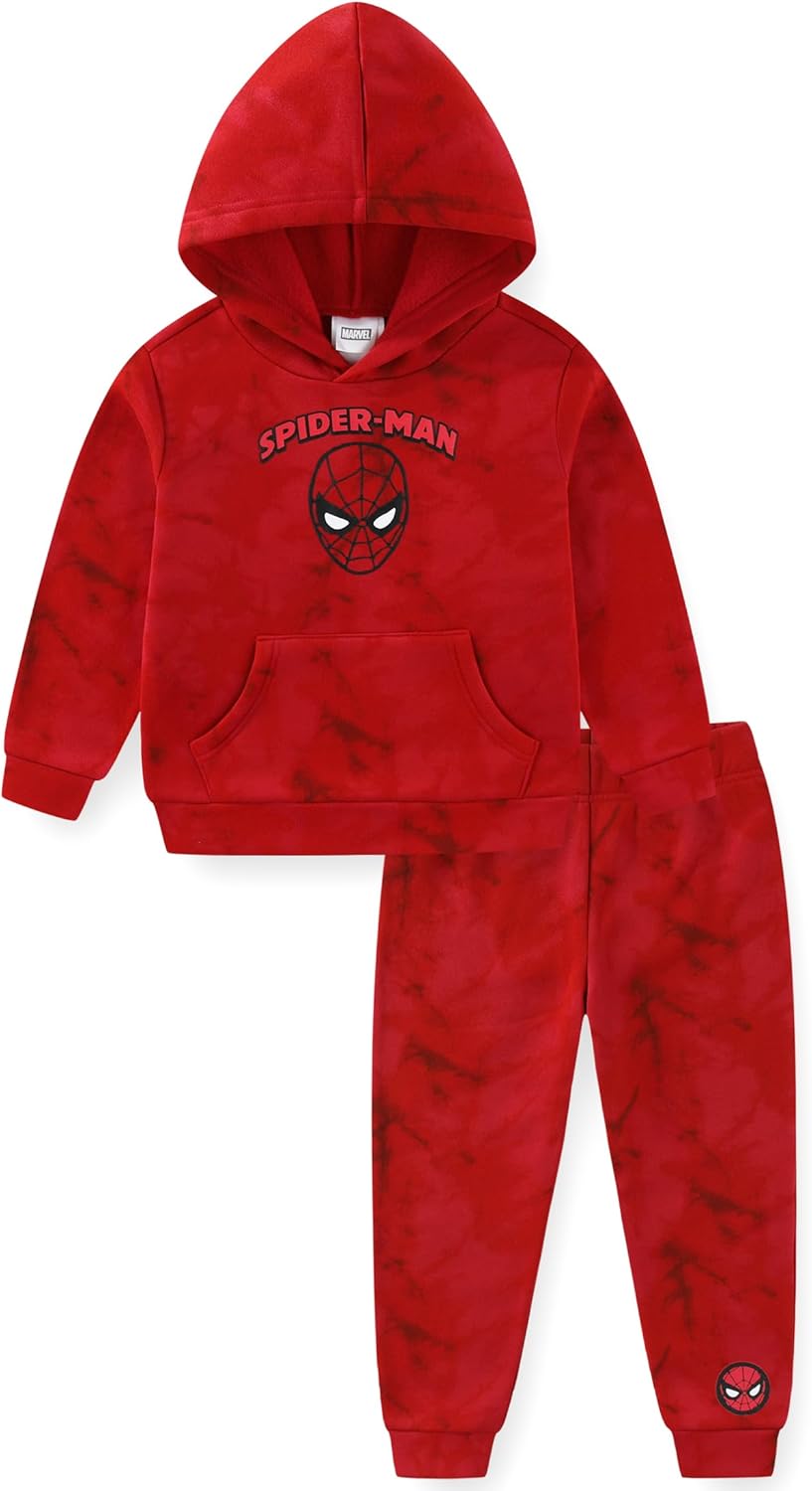 Marvel Spider-Man Boys Hoodie and Pants Set for Toddlers and Big Kids