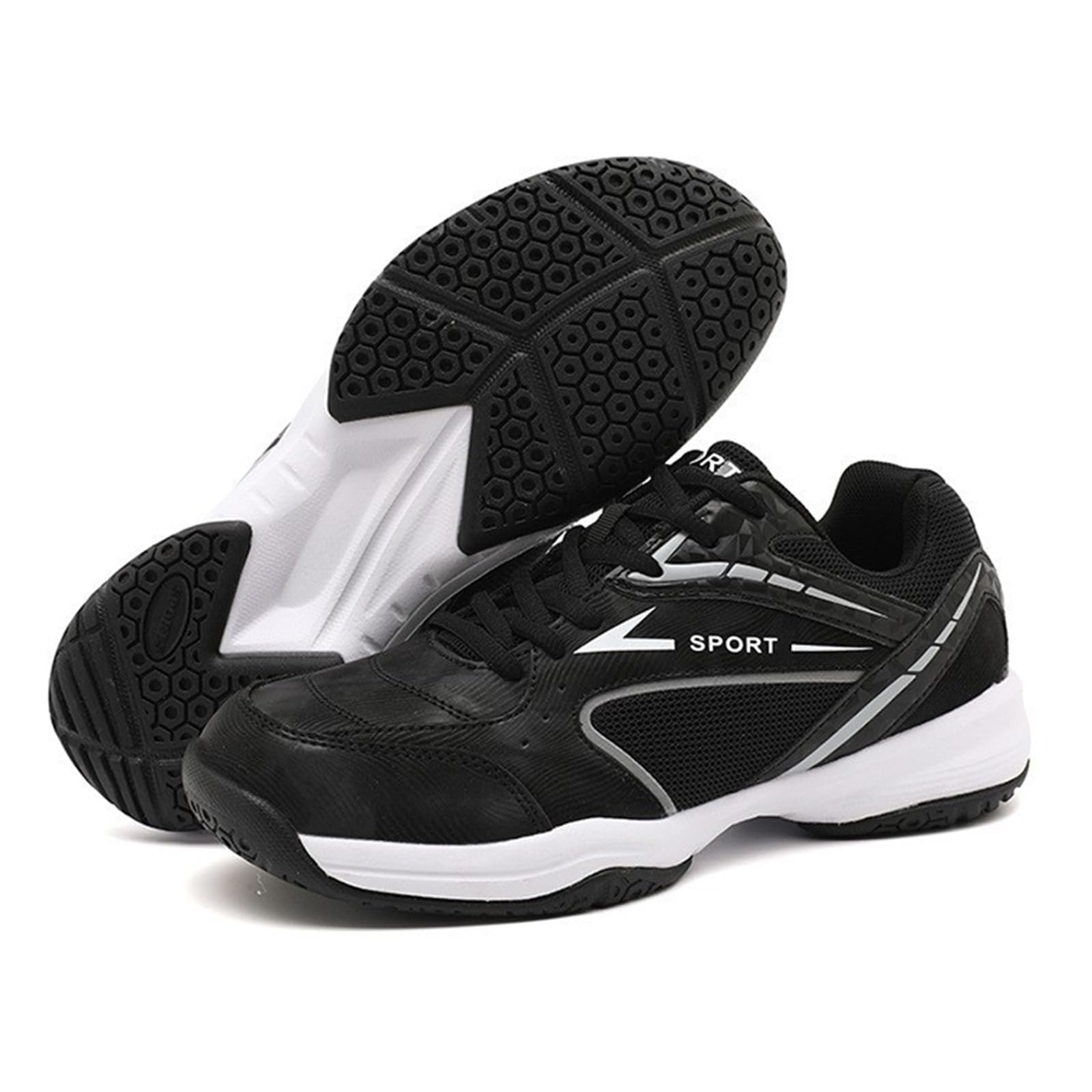 JiuQing Zapatillas de Pickleball Hombre Mujer Bádminton Tenis Squash Ligeras Cómodas Canchas Interiores Exteriores