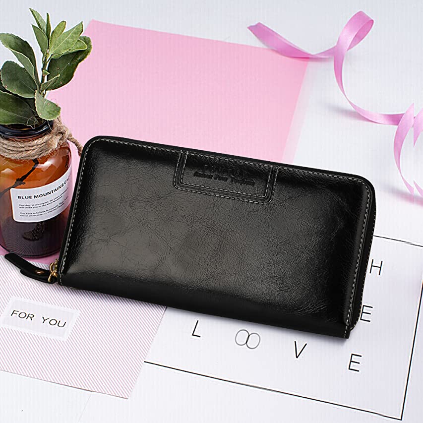 Amazon.com: FT FUNTOR Wristlet Wallet for Women, Ladies Zip around