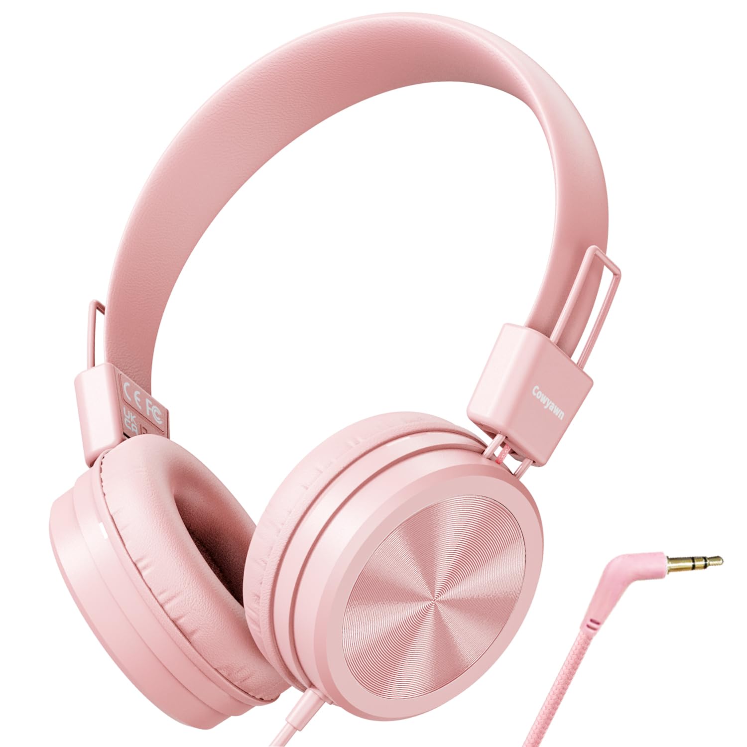 Cowyawn Cuffie per bambini, con limitatore di volume sicuro 94 dB, cuffie cablate per la scuola per bambini, design regolabile e flessibile, per ragazzi e ragazze