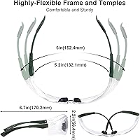Vista 3 de xaegistac Gafas de tiro antivaho, protección ocular para el campo de tiro, lentes de seguridad ajustables con estuche rígido con cremallera