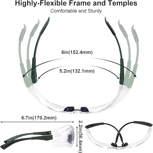 Miniatura 3 de xaegistac Shooting Glasses Anti-fog Shooting Range Eye Protection, Adjustable Safety Glasses with Zipper Hard Case