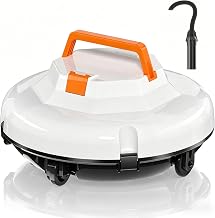 2026 New Cordless Robot Pool Vacuum, Automatic Pool Cleaner Robot with Dual-Motor, 130mins Runtime & Auto Parking Robotic Pool Vacuum for Above Ground Pool Up to 1100 Sq.Ft,JQR-V201,White