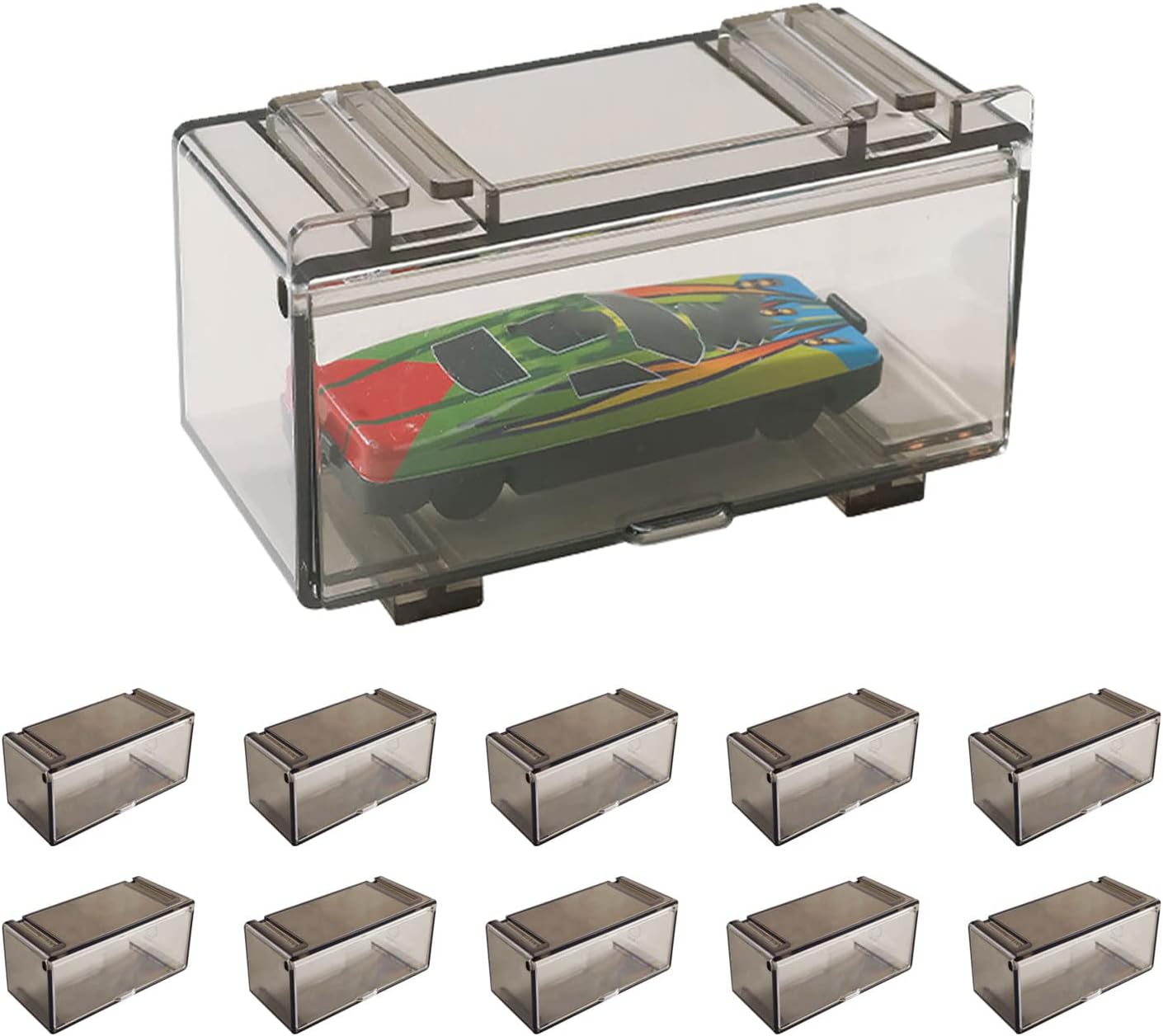 10 PCS Acrylic 164 Model Car Display Case SelfAssembly