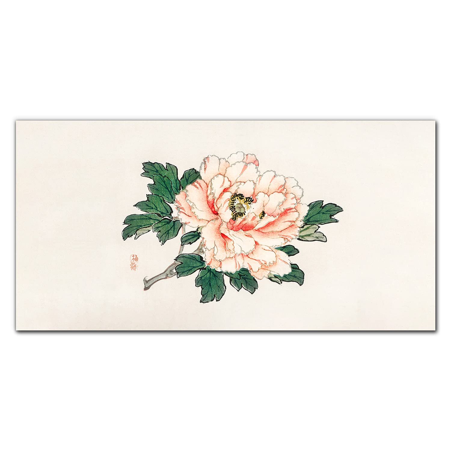 Crédence de cuisine adhésive en verre trempé 100x50cm dosseret mural motif fleurs asiatiques