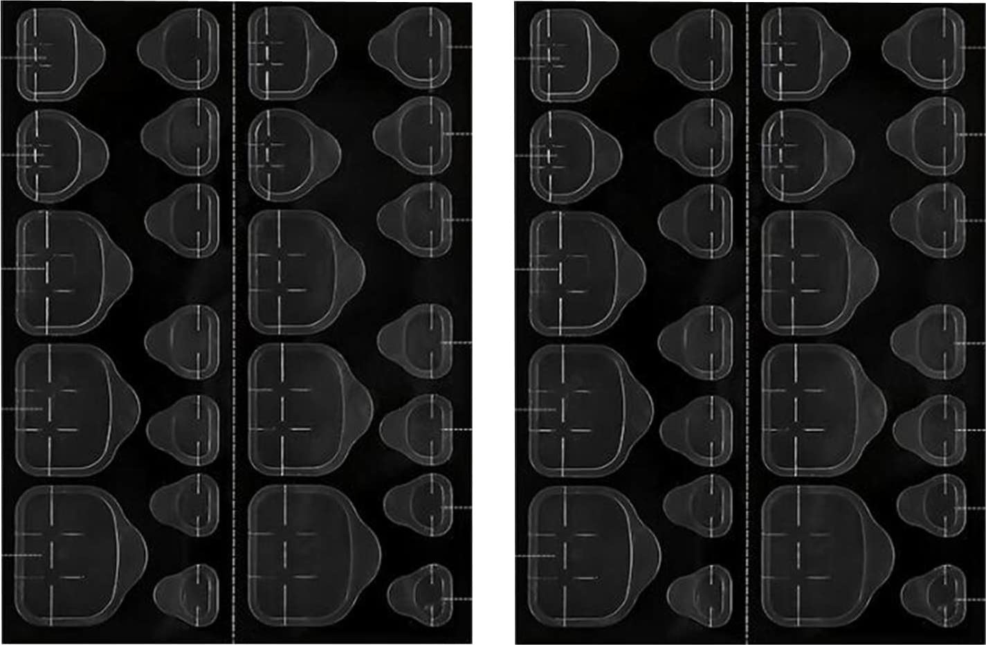 SHILLS PROFESSIONAL Mported 2 Sheets (48 Pics) Double-Side Toe Nail Glue Sticker, Glue Jelly Gel Tape Adhesive Tabs Toe Nail Glue Transparent Flexible Adhesive Fake Toe Nails Tips For Manicure Clear