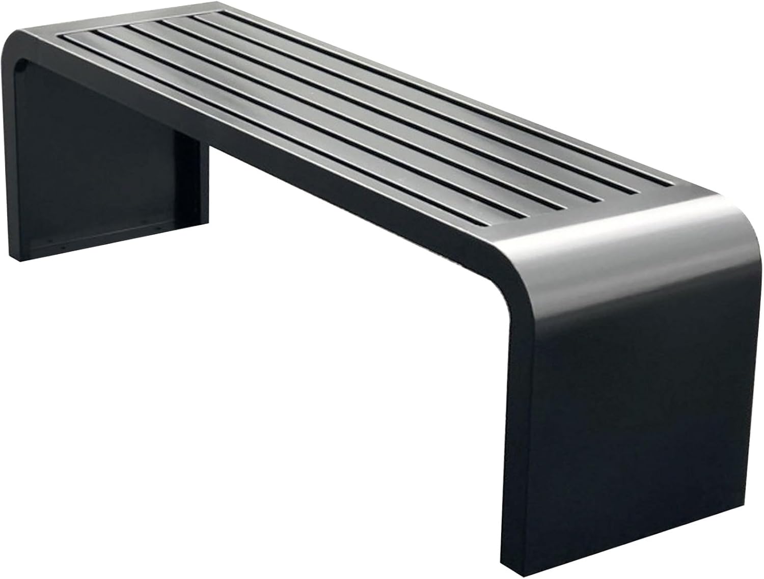 Weatherproof Outdoor Bench - Galvanized Steel, Electrostatic Spray Finish, No Installation Needed, Perfect for Patio, Garden, Yard, Park, and Porch (White, 100x40x45cm)