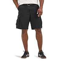 Lee Men's Big And Tall New Belted Wyoming Cargo Short, Black
