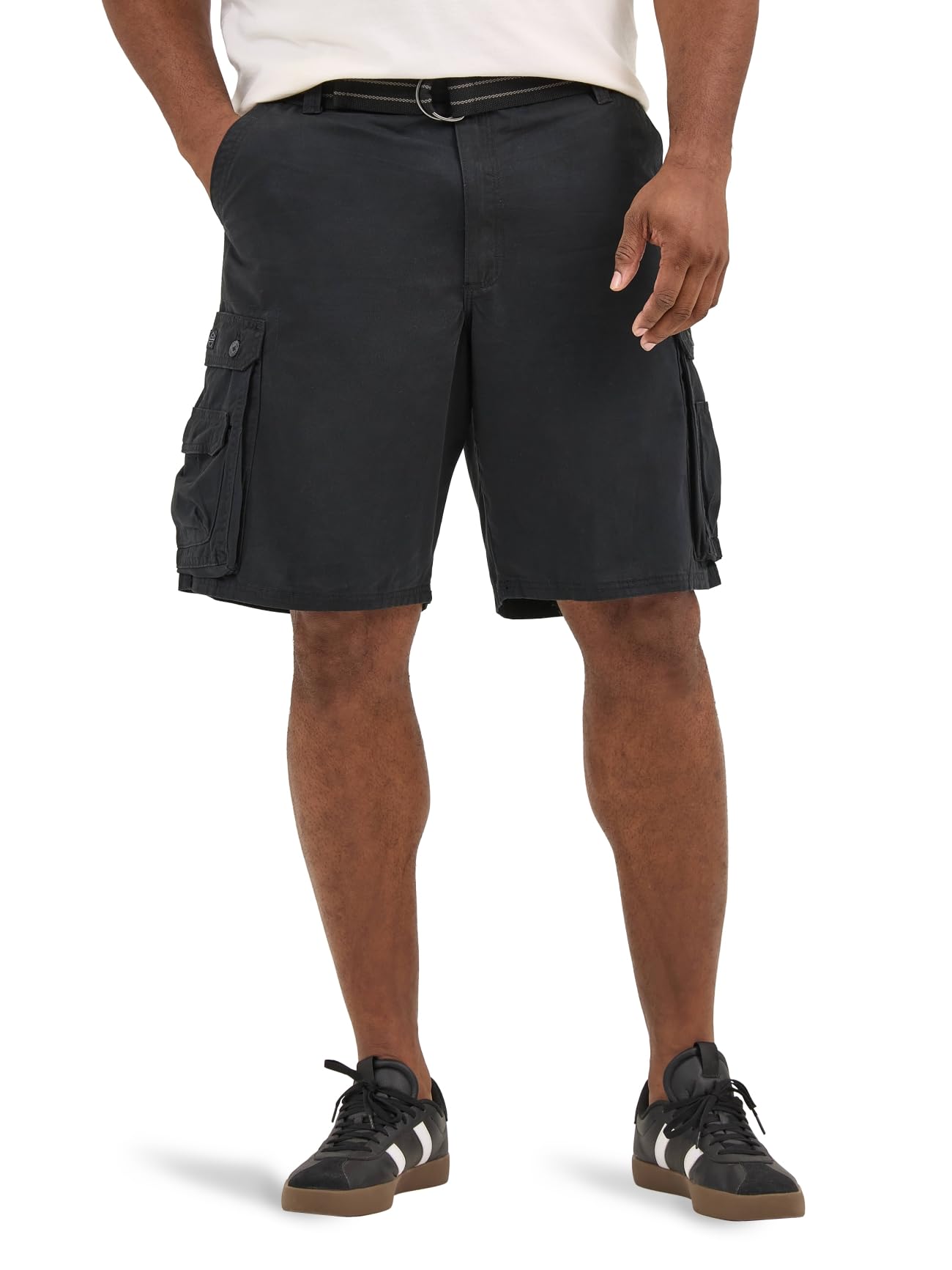 Lee Men's Dungarees Belted Wyoming Cargo Short, Black, 34