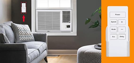 Replacement Remote Control for GE Air Conditioner,Compatible with Listed Models,with Wall Mounting Bracket