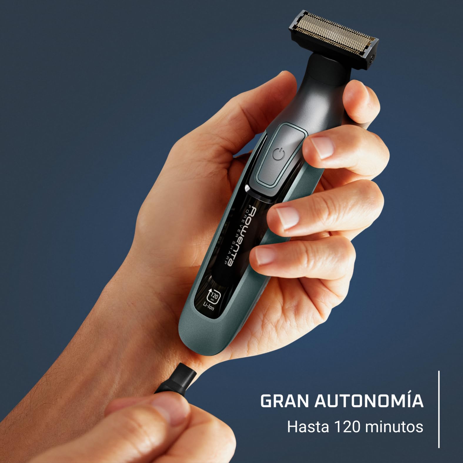 Rowenta Forever Sharp Comfort, Barbero, Diseñado para Durar, Cuchillas Autoafilables, 120 min de Autonomía, TN6044E0