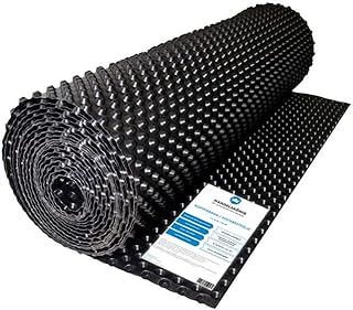 Membrane Alvéolée Protection des Murs de Drainage Protection des Murs de Fondation Feuille Alvéolée 1 m x 20 m = 20 m²