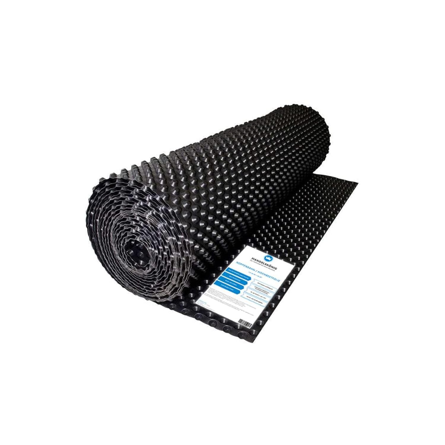 Handelskönig Hochbeetfolie Noppenfolie Noppenbahn Grundmauerschutz 1 m x 10 m = 10 m² Dichtungsbahn Drainage, Sauberkeitsschicht ohne Weichmacher